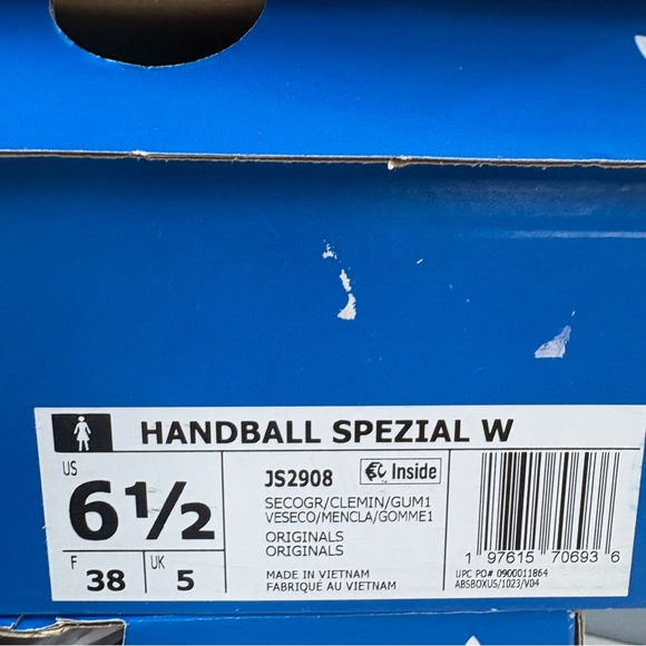 Adidas Handball Spezial Sneaker Shoes Court Green Mint Gum JS2908 Women's Sz - Picture 8 of 10